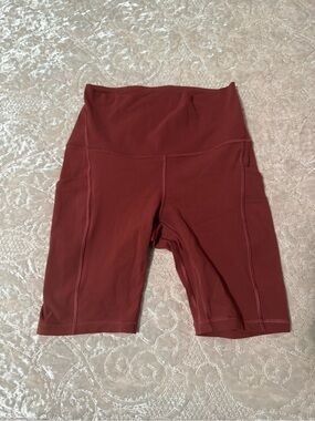 lululemon athletica High-Rise Bike Shorts in Deep Red